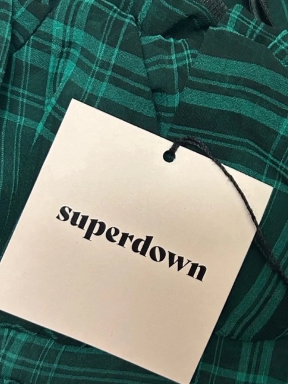 NWT Superdown Bralette Bustier Zelia Green Plaid Crop Top Bra Top Size Small NEW - Picture 6 of 10